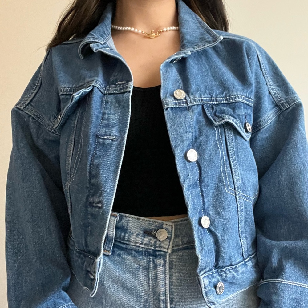 H&M Denim Cropped Jacket